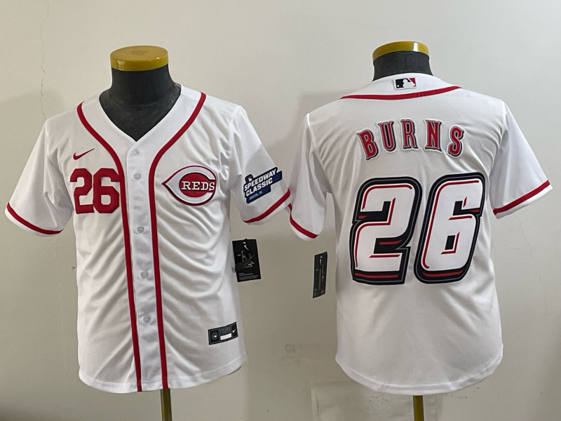 Women Cincinnati Reds #26 Durns white Nike MLB 2025 Jersey 002